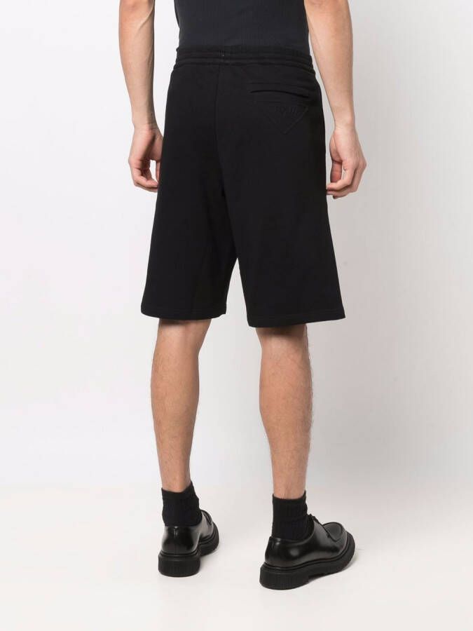 Prada Bermuda shorts met logopatch Zwart