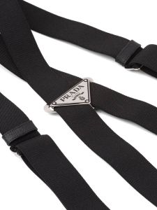 Prada Bretels met logo Zwart