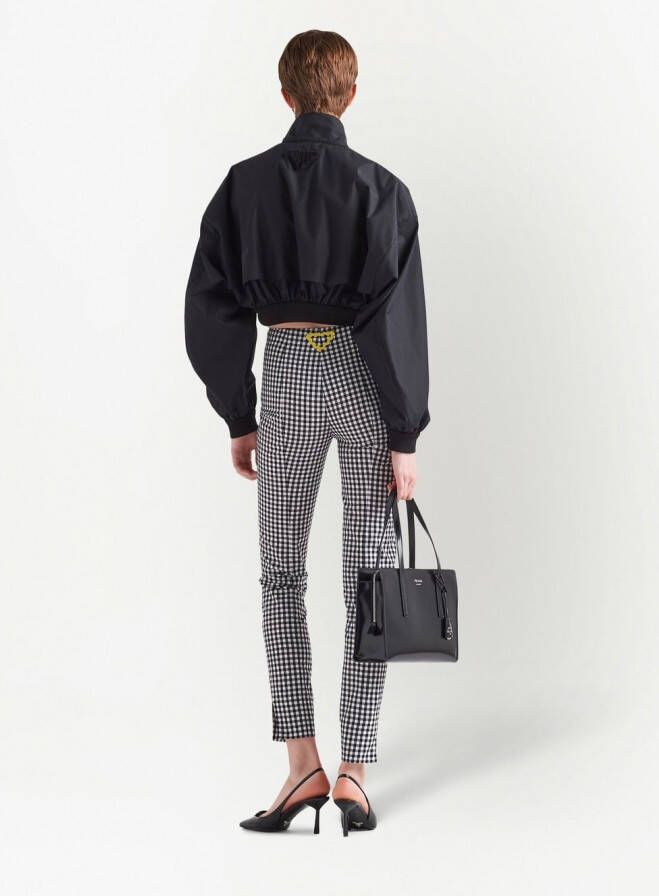 Prada Broek met gingham ruit Zwart