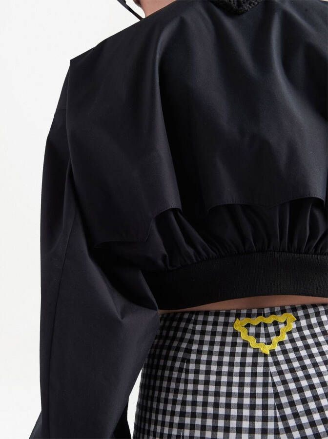 Prada Broek met gingham ruit Zwart