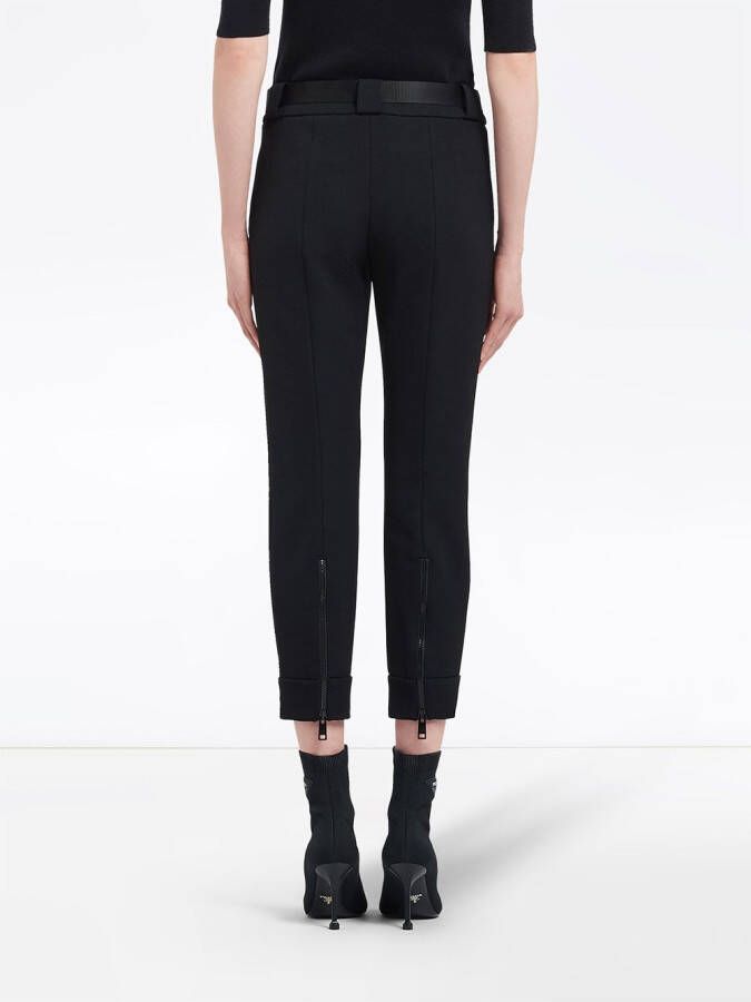 Prada Broek met rits detail Zwart