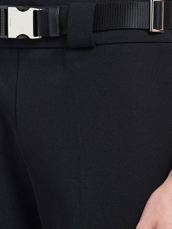 Prada Broek met rits detail Zwart