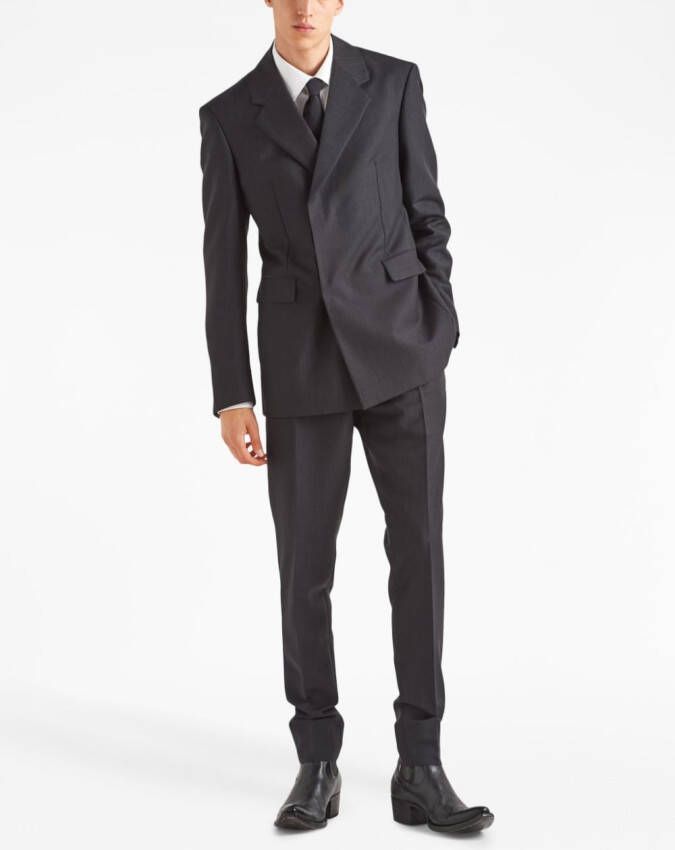Prada Pantalon van mohair Grijs