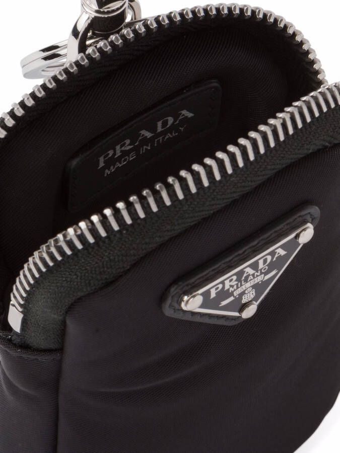 Prada Buidel met logoplakkaat Zwart