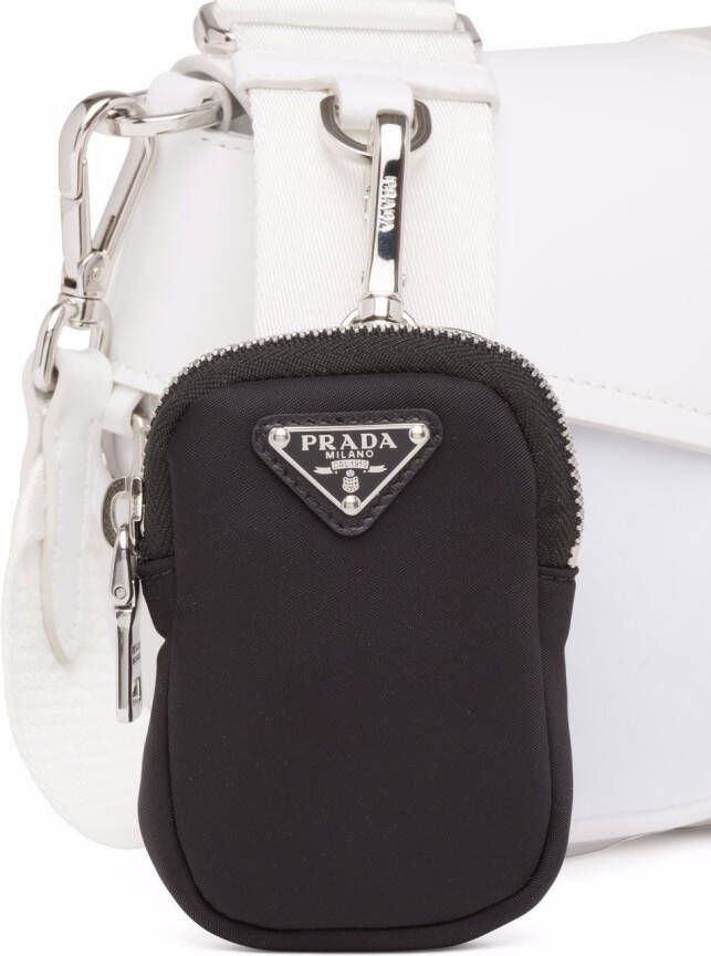Prada Buidel met logoplakkaat Zwart