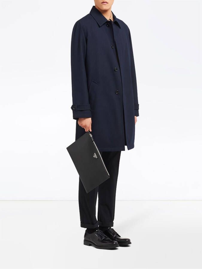 Prada Buidel met logoplakkaat Zwart