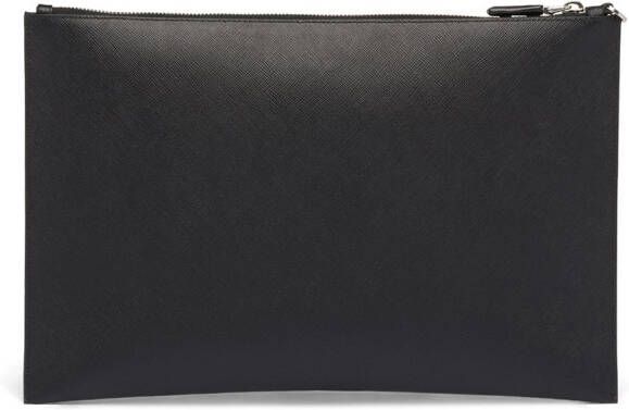 Prada Buidel met logoplakkaat Zwart