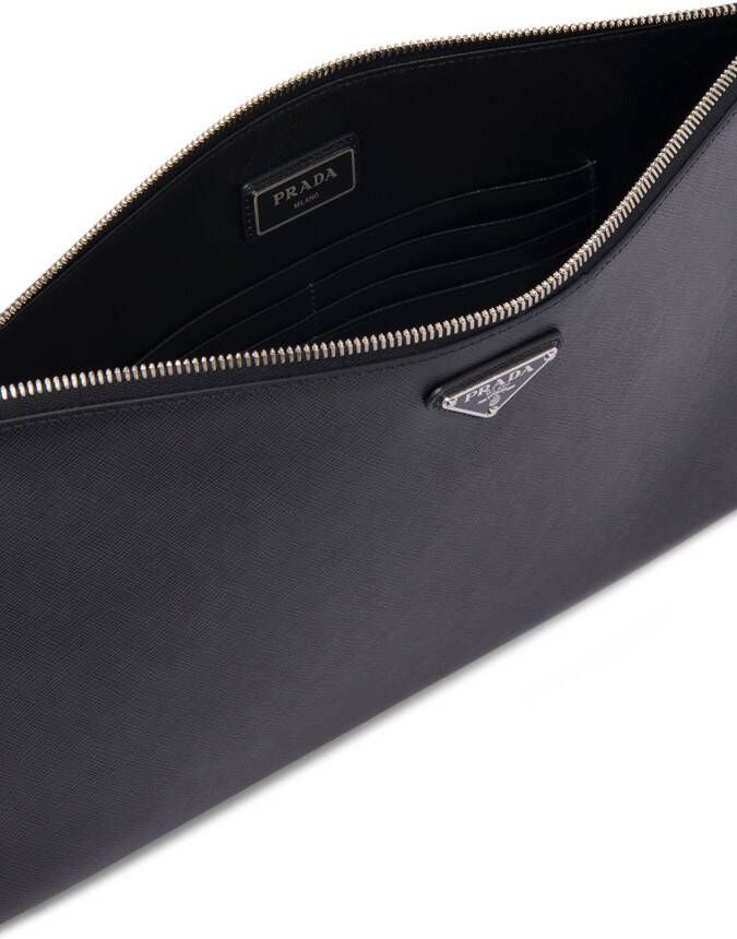 Prada Buidel met logoplakkaat Zwart
