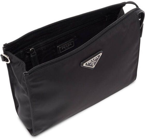 Prada Buidel van saffiano leer Zwart