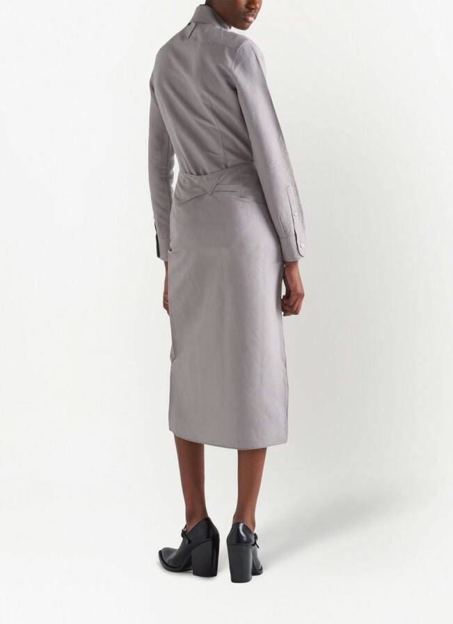 Prada Button-up blouse op papierbasis Grijs