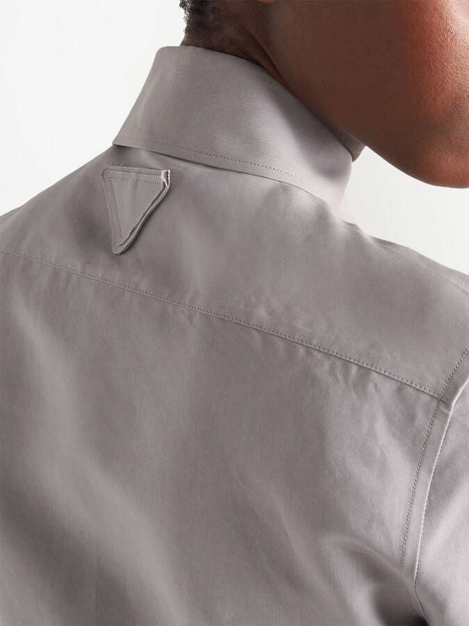 Prada Button-up blouse op papierbasis Grijs