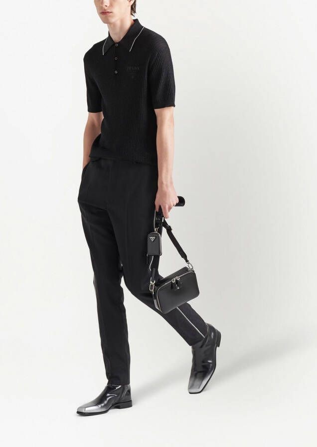 Prada Kasjmier poloshirt Zwart