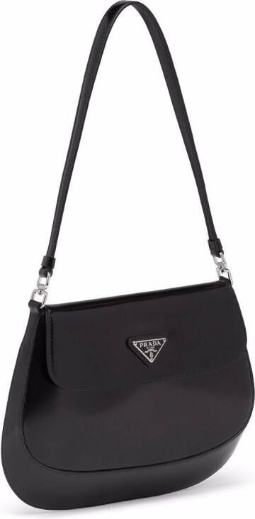 Prada Cleo leren schoudertas Zwart