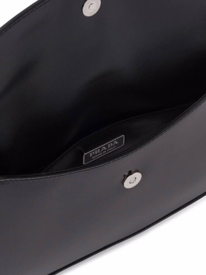 Prada Cleo leren schoudertas Zwart