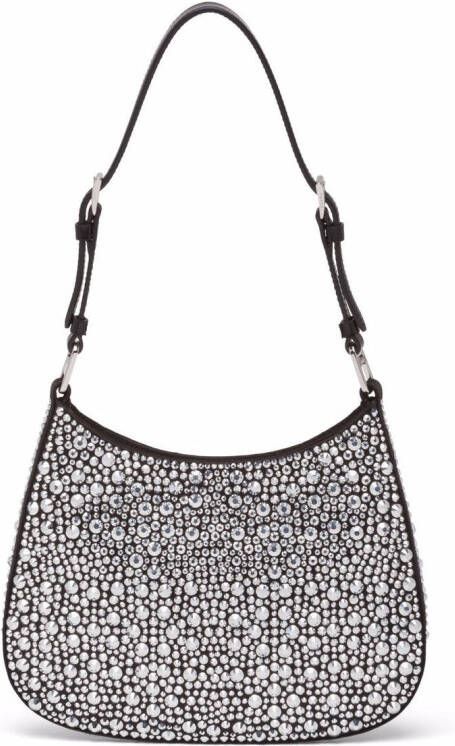 Prada Cleo schoudertas verfraaid met kristallen Metallic
