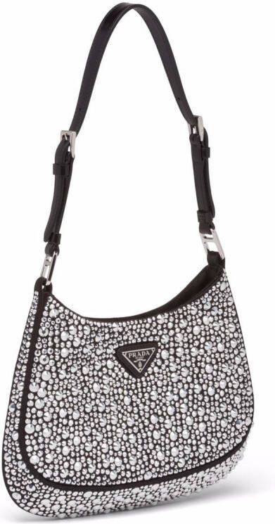 Prada Cleo schoudertas verfraaid met kristallen Metallic