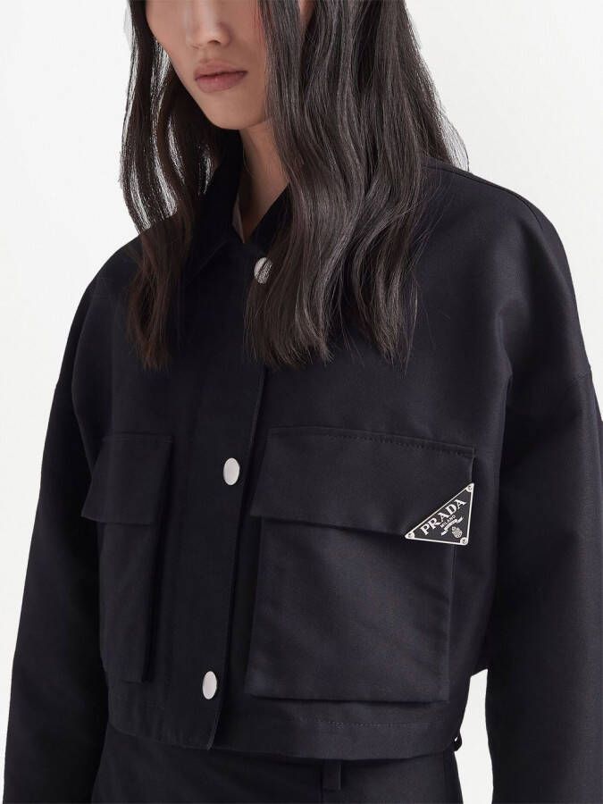 Prada Jack met logo Zwart