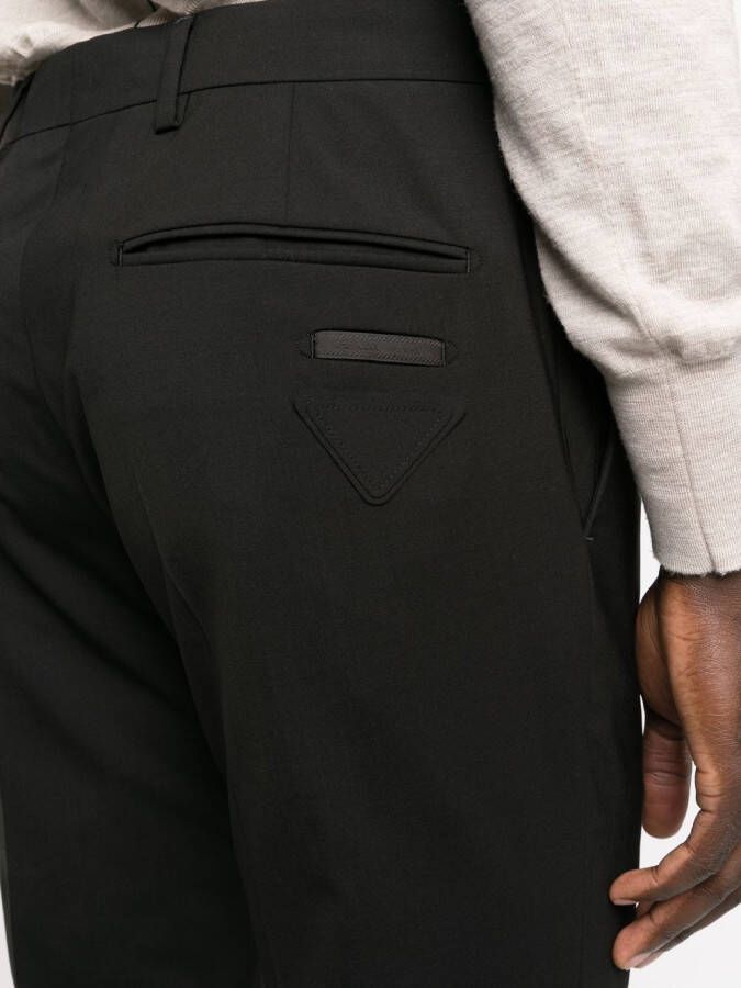 Prada Cropped pantalon Zwart