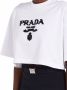 Prada Cropped T-shirt Wit - Thumbnail 4