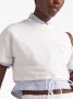 Prada Cropped fleece T-shirt Wit - Thumbnail 4