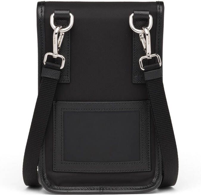 Prada Crossbodytas met logoplakkaat Zwart
