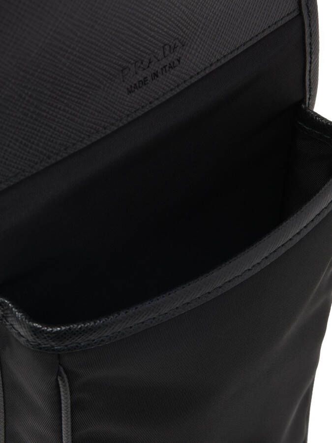 Prada Crossbodytas met logoplakkaat Zwart