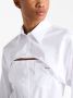 Prada Popeline blouse met uitgesneden details Wit - Thumbnail 5