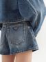 Prada Denim shorts met logo Blauw - Thumbnail 5