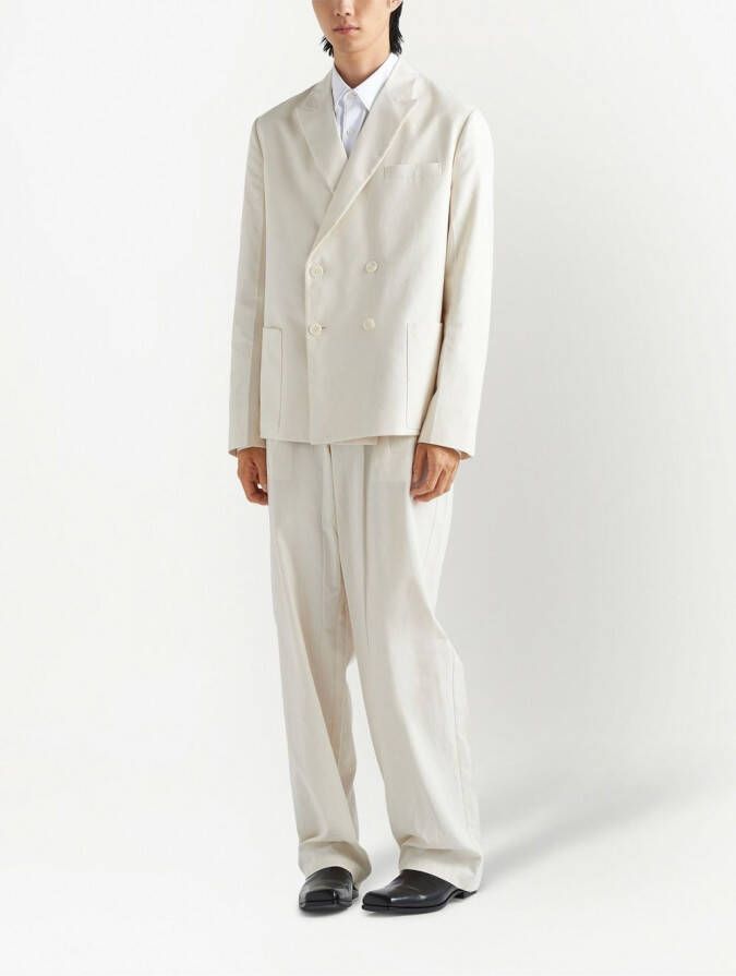 Prada Jack met dubbele rij knopen Beige