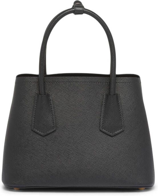 Prada Double Saffiano leren shopper Zwart