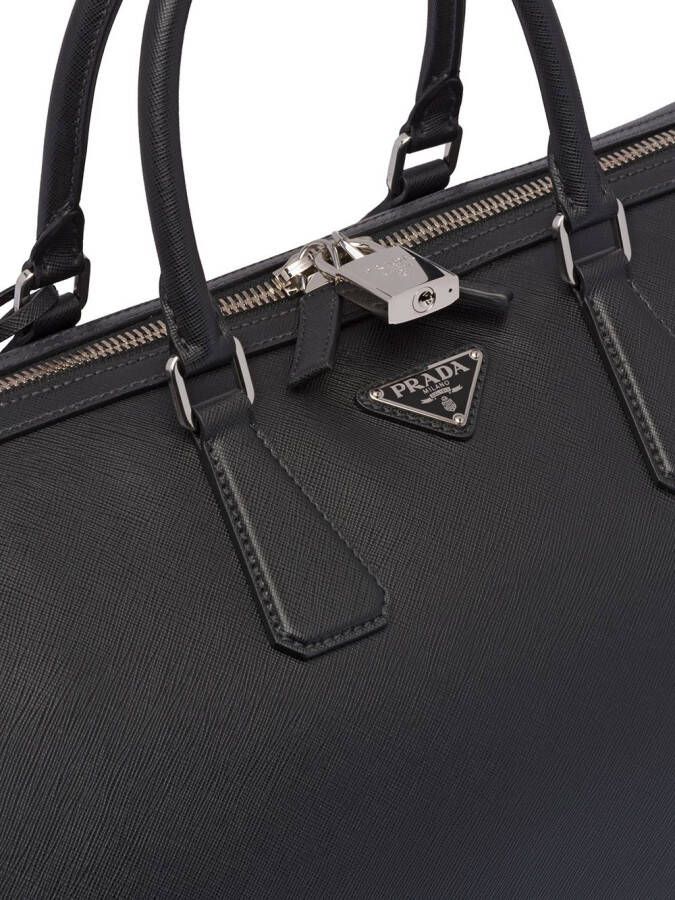Prada Draagtas van Saffiano leer Zwart