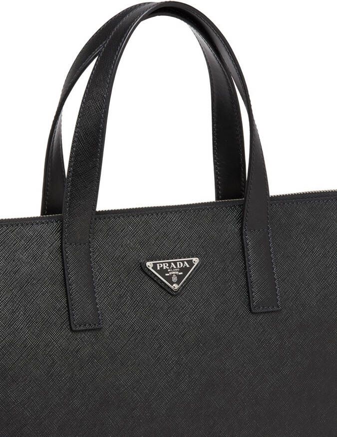 Prada Draagtas van Saffiano leer Zwart