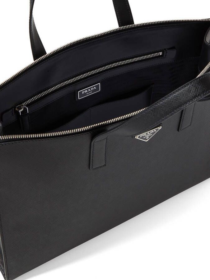 Prada Draagtas van Saffiano leer Zwart