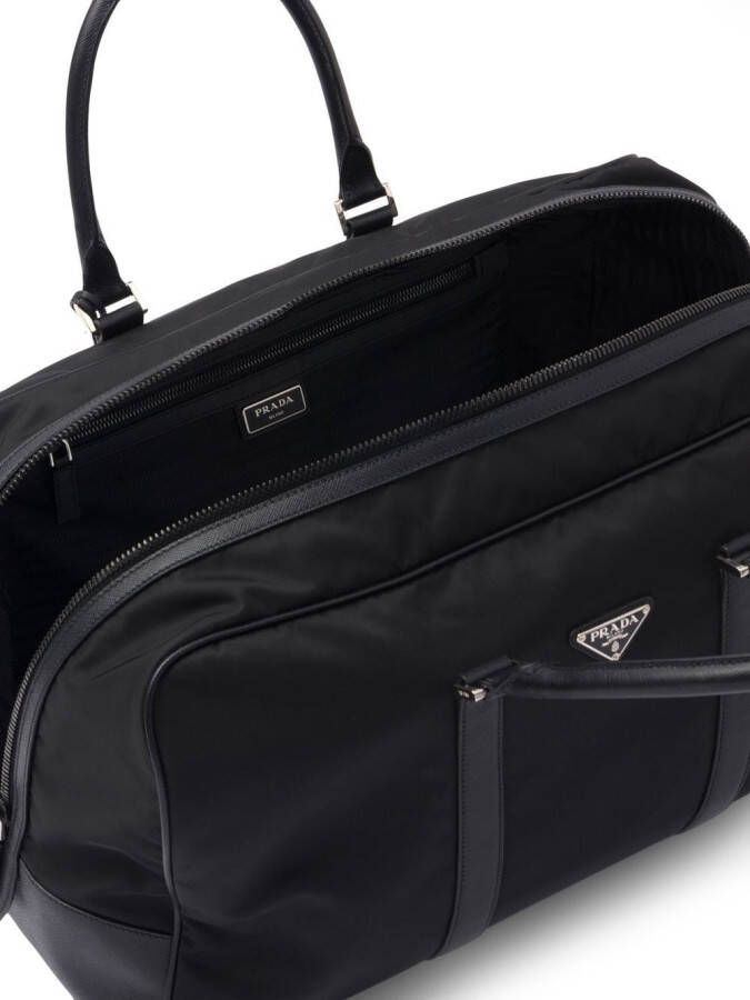 Prada Duffeltas met logopatch Zwart