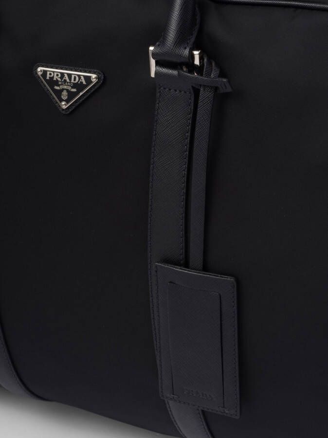 Prada Duffeltas met logopatch Zwart