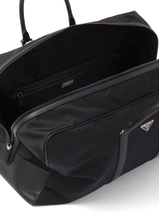 Prada Duffeltas met logopatch Zwart