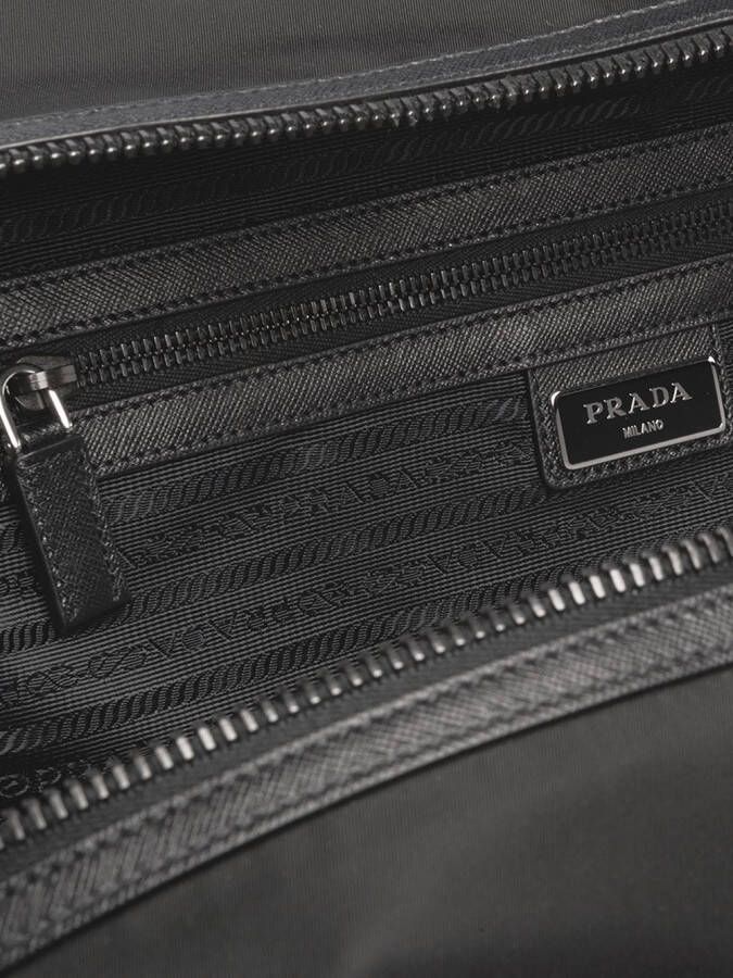 Prada Duffeltas van recycled nylon Zwart