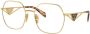 Prada Eyewear Bril met oversized montuur Goud - Thumbnail 2