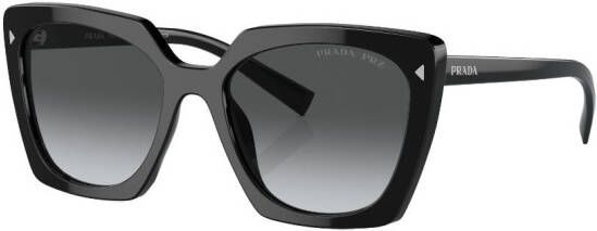Prada Eyewear Bril met rechthoekig montuur Zwart