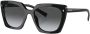 Prada Eyewear Bril met rechthoekig montuur Zwart - Thumbnail 2
