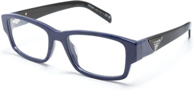 Prada Eyewear Bril met vierkant montuur Blauw