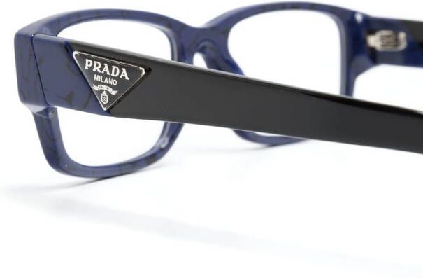 Prada Eyewear Bril met vierkant montuur Blauw
