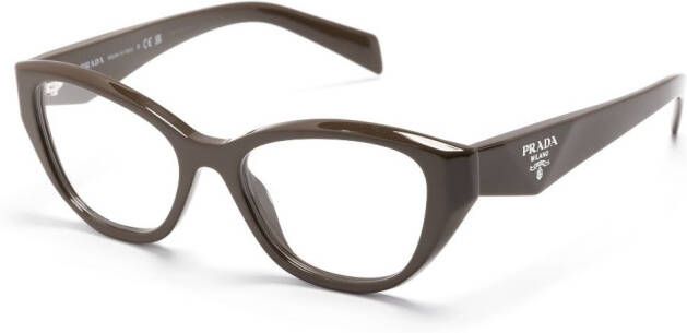 Prada Eyewear Bril met cat-eye montuur Bruin