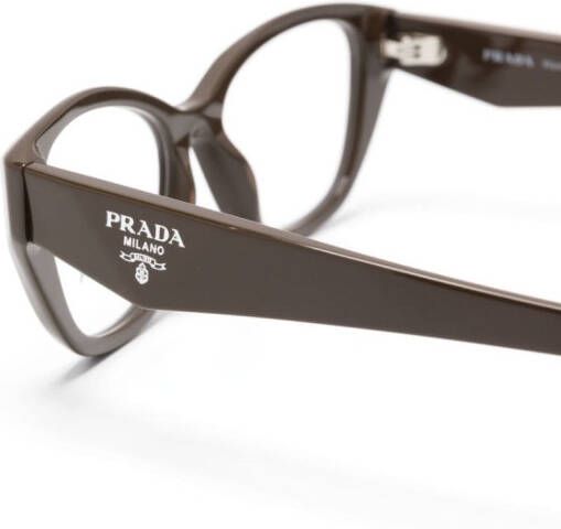 Prada Eyewear Bril met cat-eye montuur Bruin