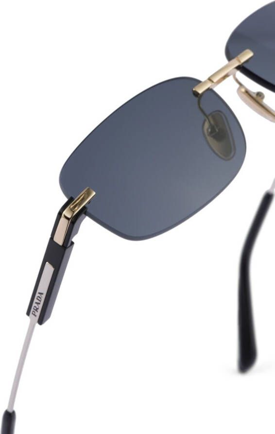 Prada Eyewear Collection zonnebril met rond montuur Blauw