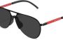 Prada Eyewear Linea Rossa zonnebril met piloten montuur Grijs - Thumbnail 3