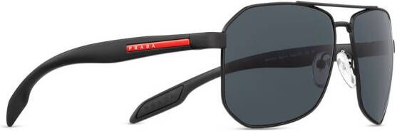 Prada Eyewear Linea Rossa zonnebril met piloten montuur Zwart
