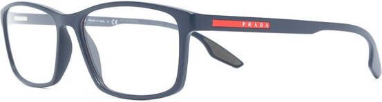 Prada Eyewear Linea Rossa zonnebril met rechthoekig montuur Blauw