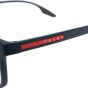 Prada Eyewear Linea Rossa zonnebril met rechthoekig montuur Blauw - Thumbnail 3
