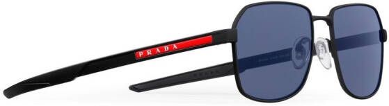 Prada Eyewear Linea Rossa zonnebril met vierkant montuur Zwart